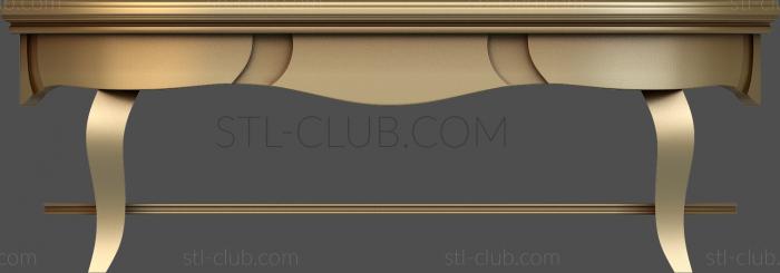 3d stl model of low table, file for cnc machine tool