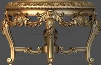 3D model 3d stl model of a baroque coffee table (STL)