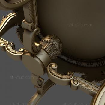 3D model 3d stl model of a baroque coffee table (STL)