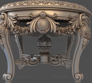 3D model 3d stl model of a baroque coffee table (STL)