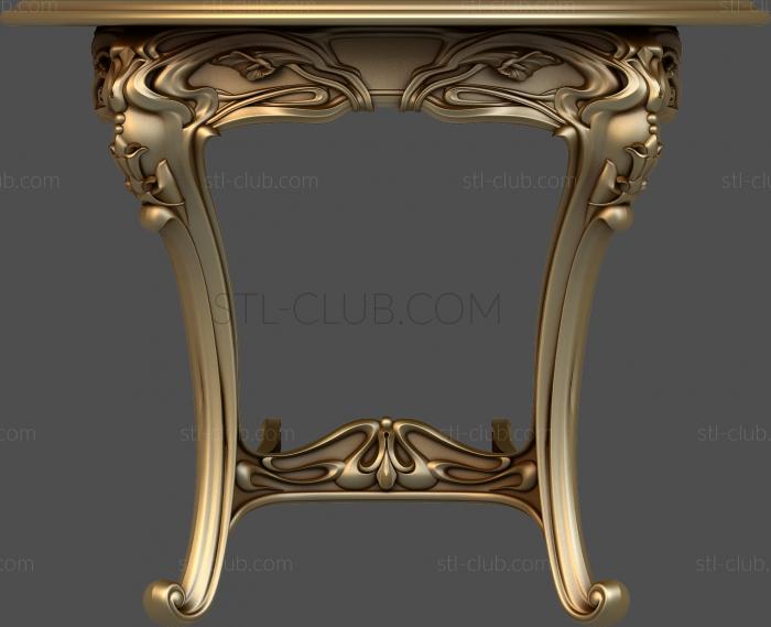 3d stl table model, file for cnc