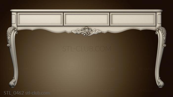 3D model Carved console with drawers (STL)