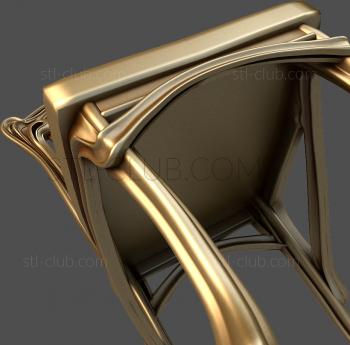 3D model 3d model of a high-backed chair in stl (STL)