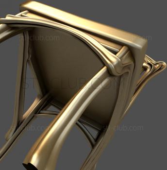 3D model 3d model of a high-backed chair in stl (STL)