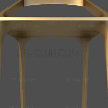 3D model 3d model of a bar stool for CNC manufacturing (STL)