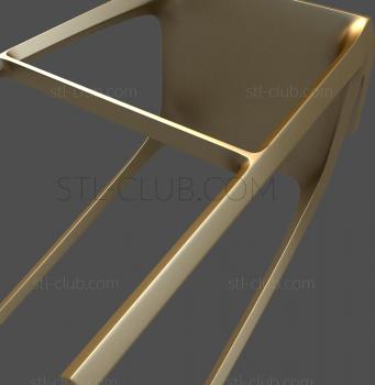 3D model 3d model of a bar stool for CNC manufacturing (STL)