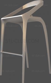 3D model 3d model of a bar stool for CNC manufacturing (STL)