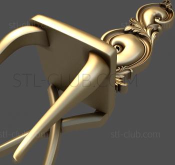 3D модель 3d stl модель стула с высокой спинкой, файл для чпу (STL)