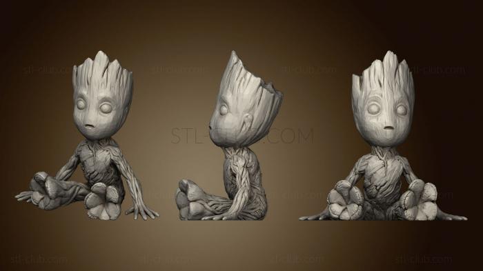 Брелок для ключей Baby Groot Среднего размера