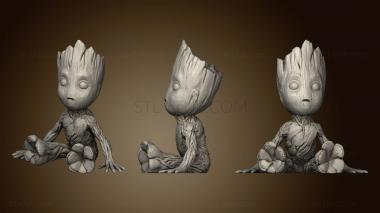 3D модель Брелок для ключей Baby Groot Среднего размера (STL)