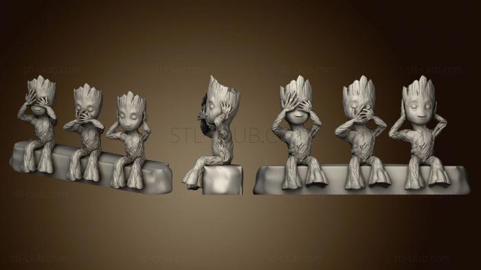 Игрушки Baby groot ver oir y callar