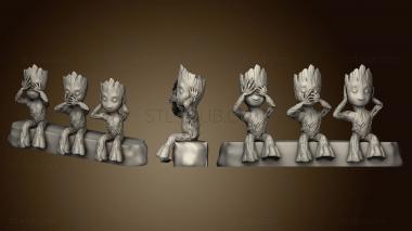 3D модель Baby groot ver oir y callar (STL)