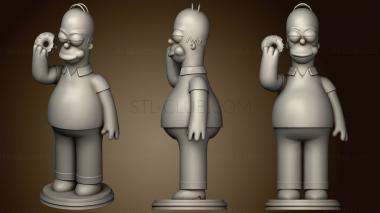 3D модель Гомер Симпсон ест пончик (STL)
