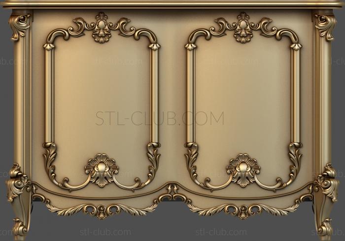 3d stl cabinet model, classic, provence