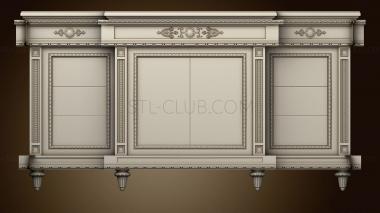 3D model Chest of drawers carved in classic style (STL)