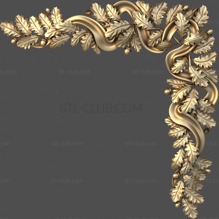 3D model Oak wreath (STL)