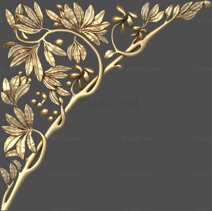 3D model Olive branch (STL)