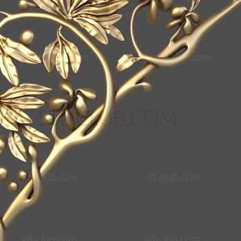 3D model Olive branch (STL)