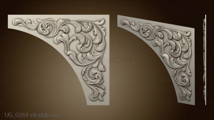 3D model Carved corner decor (STL)