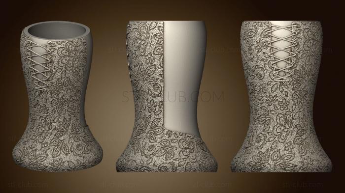 3D model Copia de croset vase flat (STL)