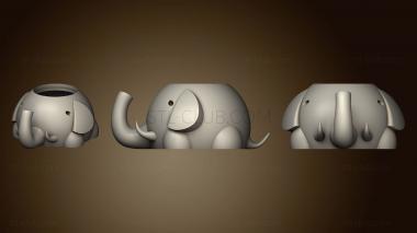 3D model Elephant box child and mother (STL)