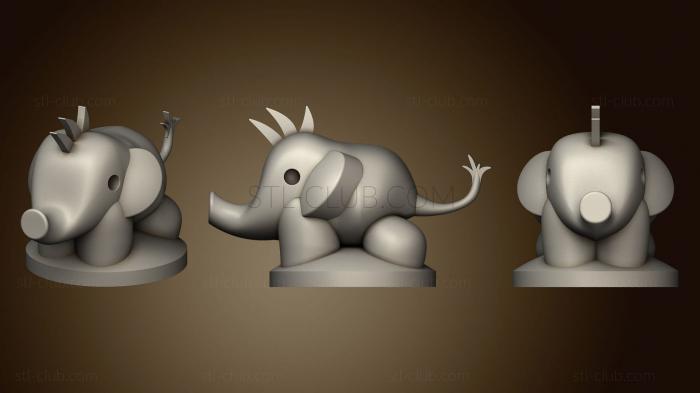 3D мадэль Помощник ребенка-слона (STL)
