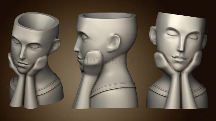 3D model Face Vase 02 (STL)