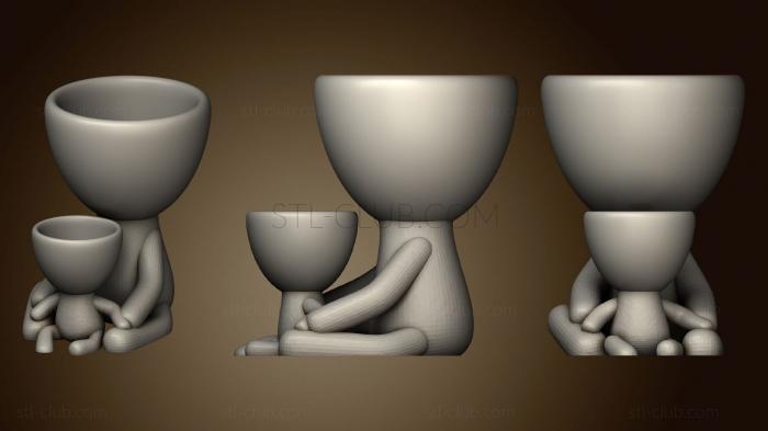 3D model Father and Son Pot (STL)