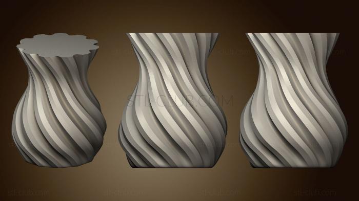 3D model Flower Vase Large Twist (STL)