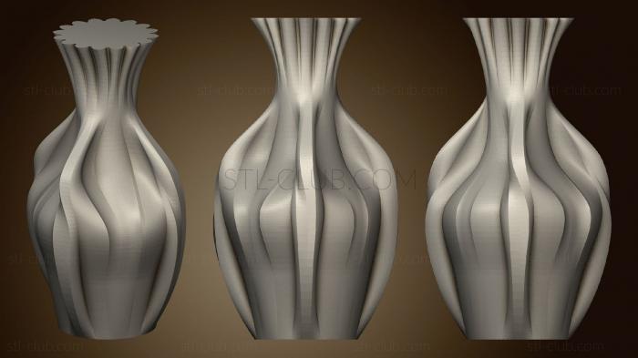 3D model Flowery Vase (STL)