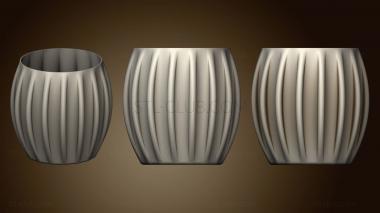 3D model Larger Rib Round Vase Pot (STL)