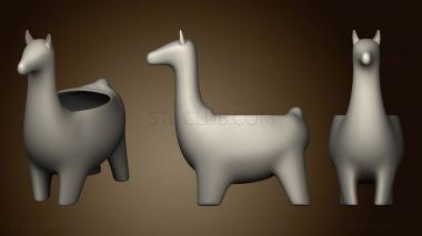 3D model Llama Plant Pot ( 5Cm Diameter) (STL)