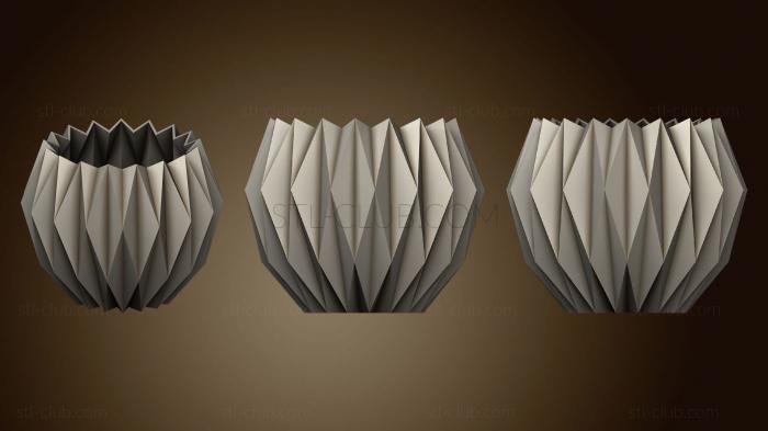 3D model Maceta estilo origami (STL)