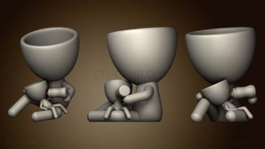 3D model Robert con mamadera y bebe (STL)