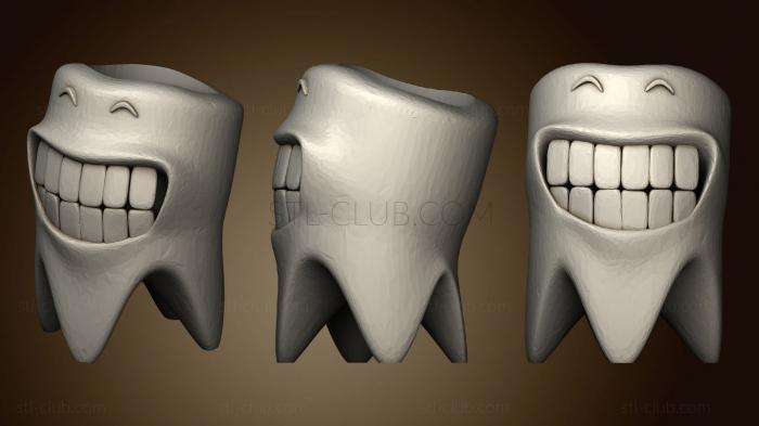 3D мадэль Улыбающийся Держатель для Зубной щетки (STL)