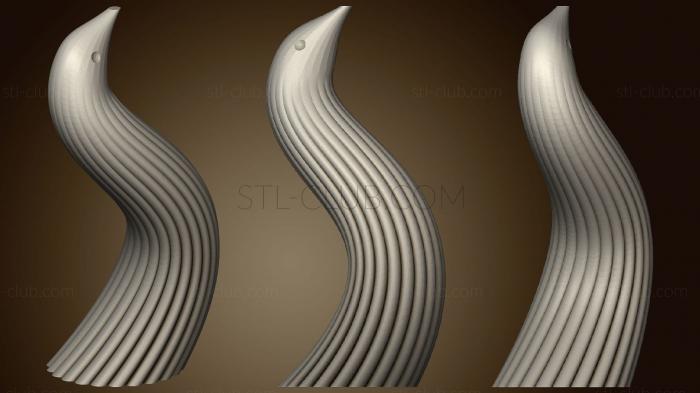 Spiral Vase Bird Sculpture Thing