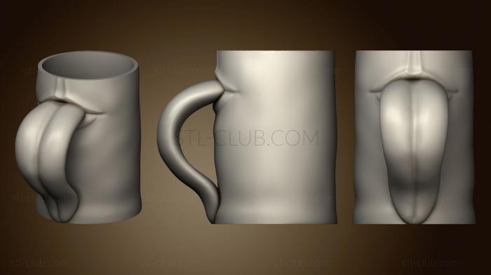 3D model taza lengua (STL)