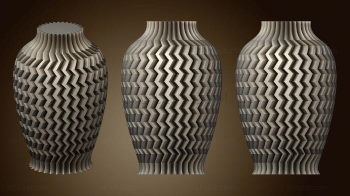 Textured Vase Zig Zag (Vase Mode)