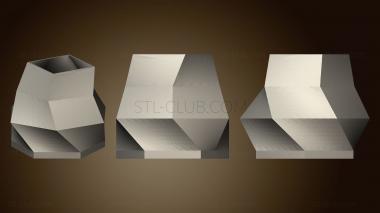 3D мадэль Скрученная Многоугольная Ваза (STL)