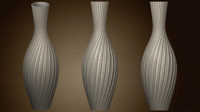 Vase With Twisted Clover Shape Fillets