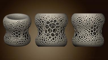 3D model Voronoi Vase   Fits Gemma And 16 Neopixel Ring (STL)