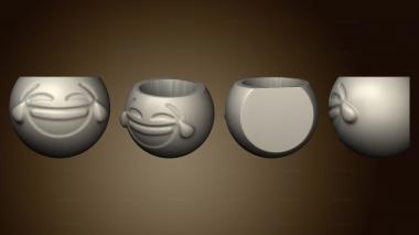 3D мадэль Emoji Gargalhada 2 Parede Aberto (STL)