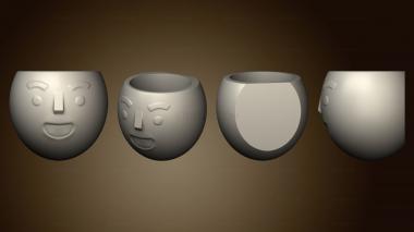 3D model Emoji Oval 1 Parede Aberto (STL)