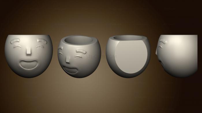 Emoji Oval 3 Parede Aberto