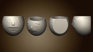 3D model Emoji Oval 4 Parede Aberto (STL)