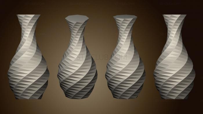 Low poly Rose Vase 001