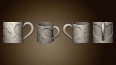 3D model taza corazones (STL)