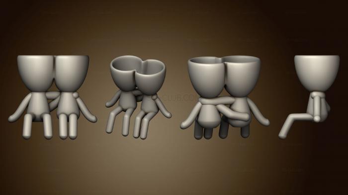 3D model vaso dia dos namorados 2 (STL)