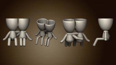 3D model vaso dia dos namorados 2 (STL)