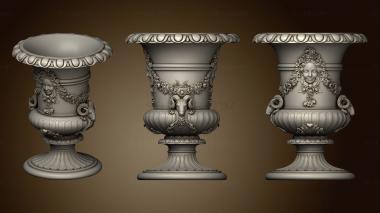 3D model Rococo park flowerpot (STL)